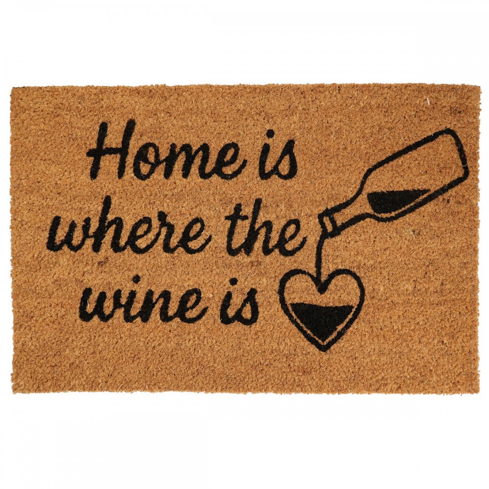 Πατάκι Εισόδου 39x59cm ''Home is where the wine is'' MRShome