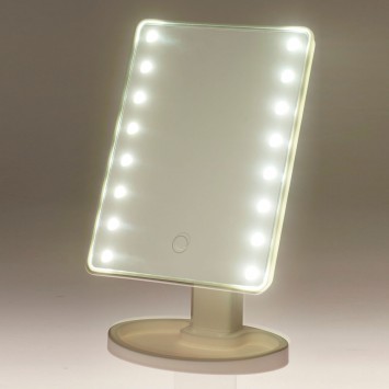 Καθρέπτης Μακιγιάζ PP με LED Φωτισμό 16.3x11.5x26.5cm White MRShome
