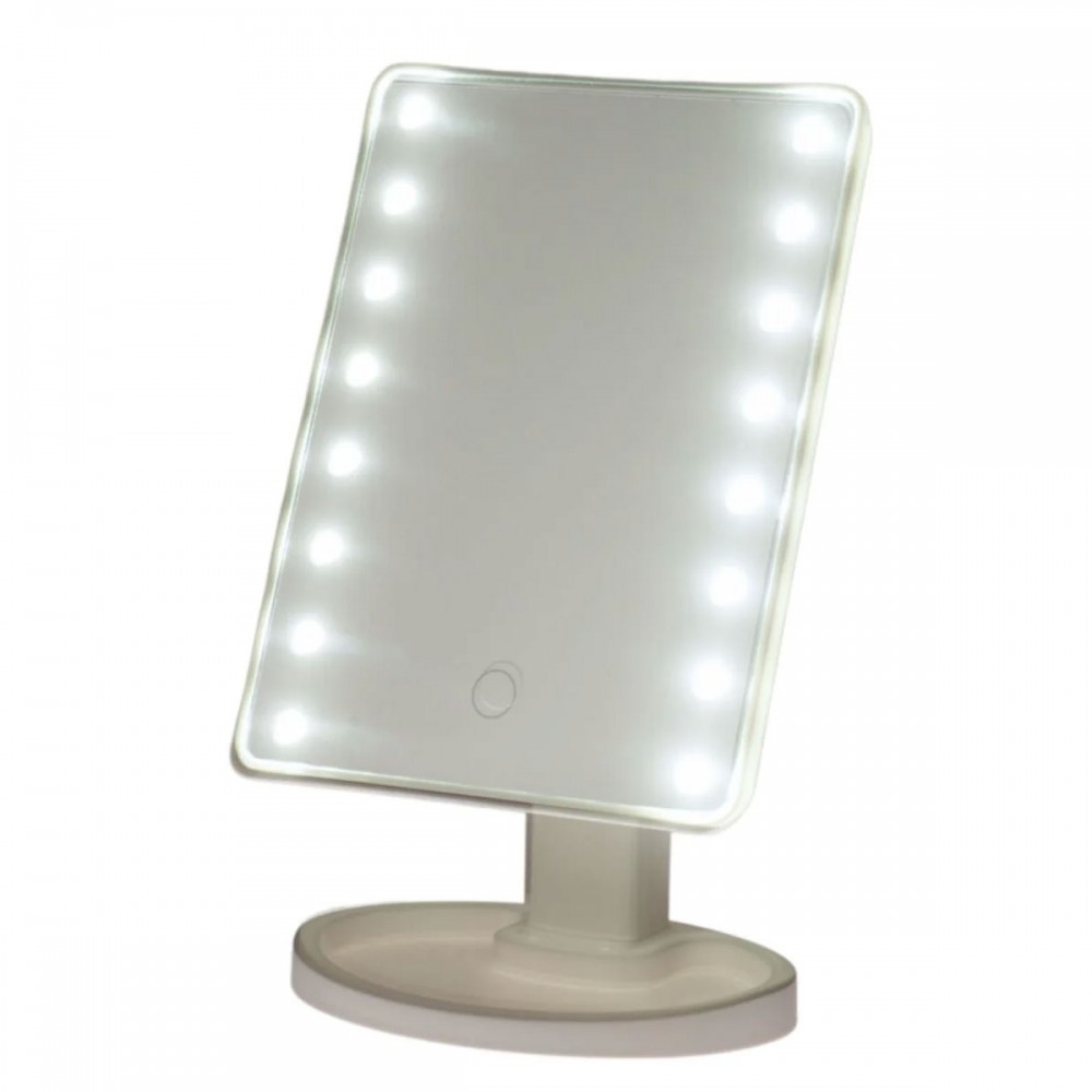 Καθρέπτης Μακιγιάζ PP με LED Φωτισμό 16.3x11.5x26.5cm White MRShome