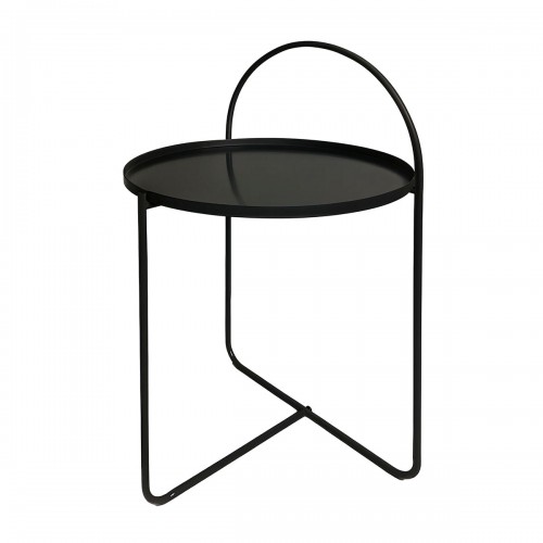 Side Table Μεταλλικό Φ40x65cm Black MRShome