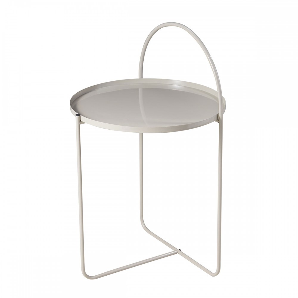 Side Table Μεταλλικό Φ40x65cm Sand MRShome
