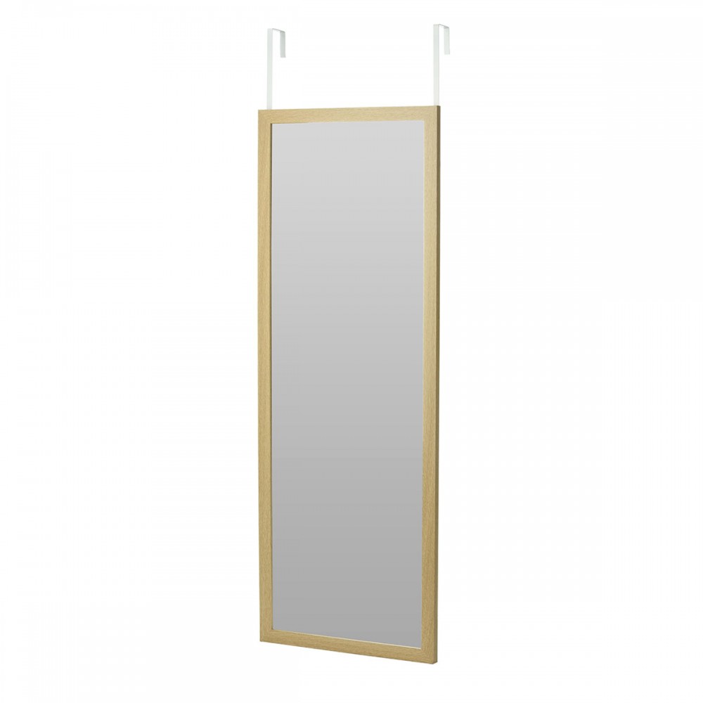 Κρεμαστός Καθρέπτης για Πόρτα από MDF 34x94cm Natural MRShome