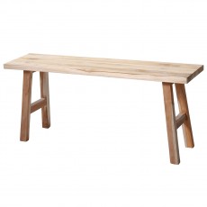 Πάγκος Teak Wood 100x25x42cm MRShome