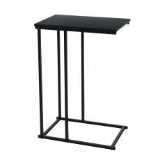 Side Table Μεταλλικό με Επιφάνεια MDF/Μελαμίνη 40x26x58cm Black MRShome