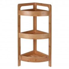 Γωνιακή Ραφιέρα Μπάνιου με 3 Ράφια από Bamboo natural MRShome