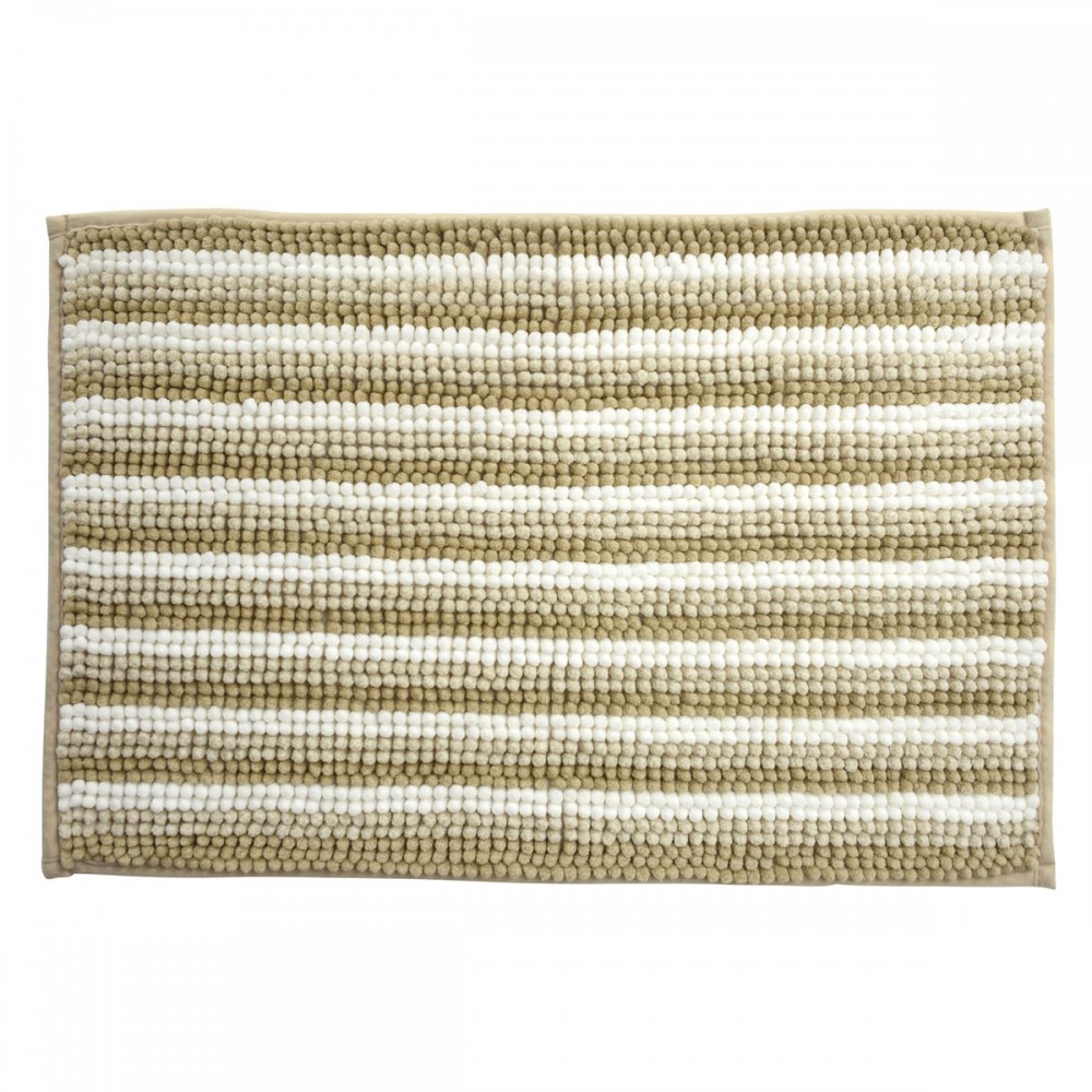 Πατάκι Μπάνιου 40x60cm Καφέ/Λευκό MRShome