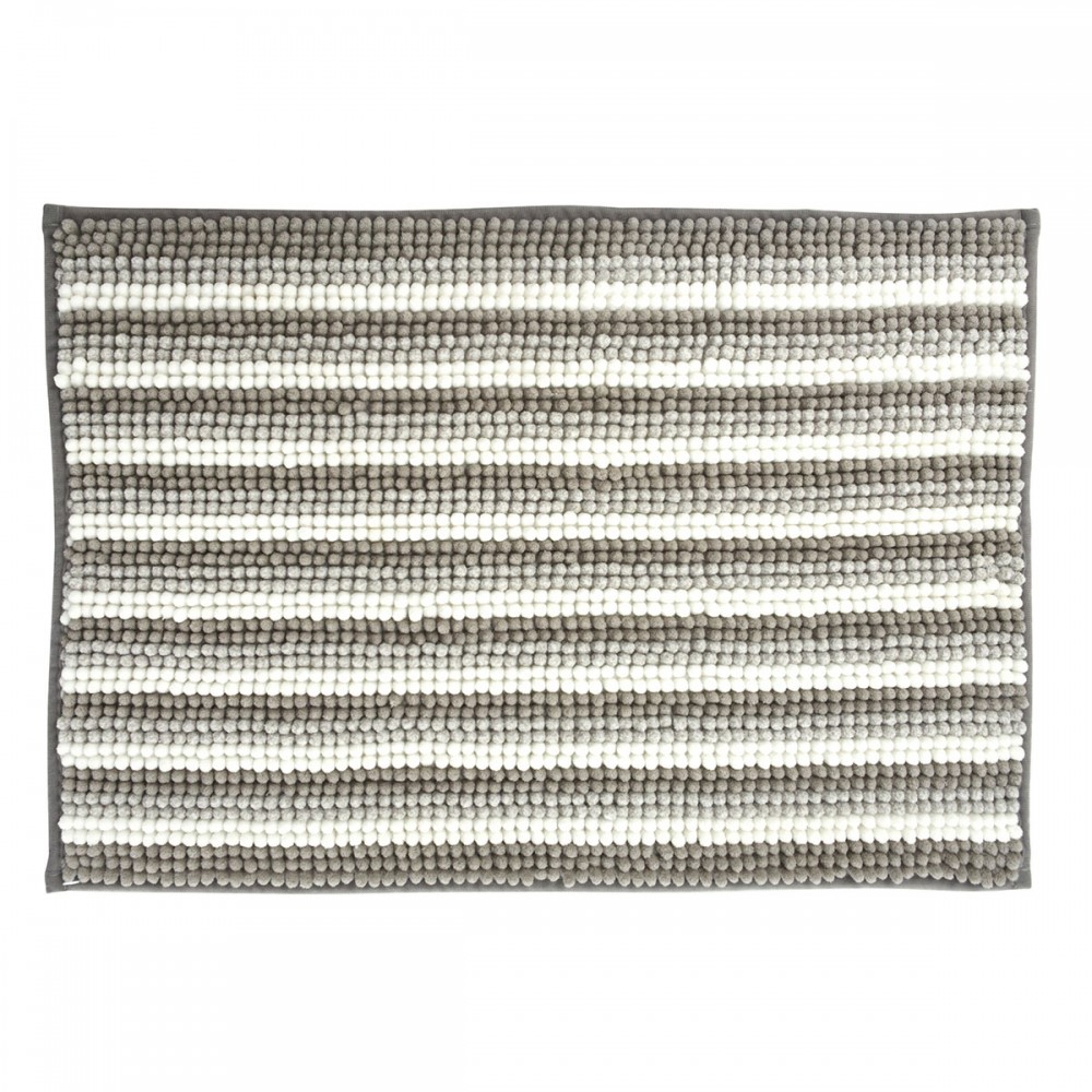 Πατάκι Μπάνιου 40x60cm Γκρι/Λευκό MRShome