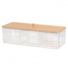 Κουτί Αποθήκευσης Καλλυντικών από PS/Bamboo 23x9.5x6.5cm MRShome
