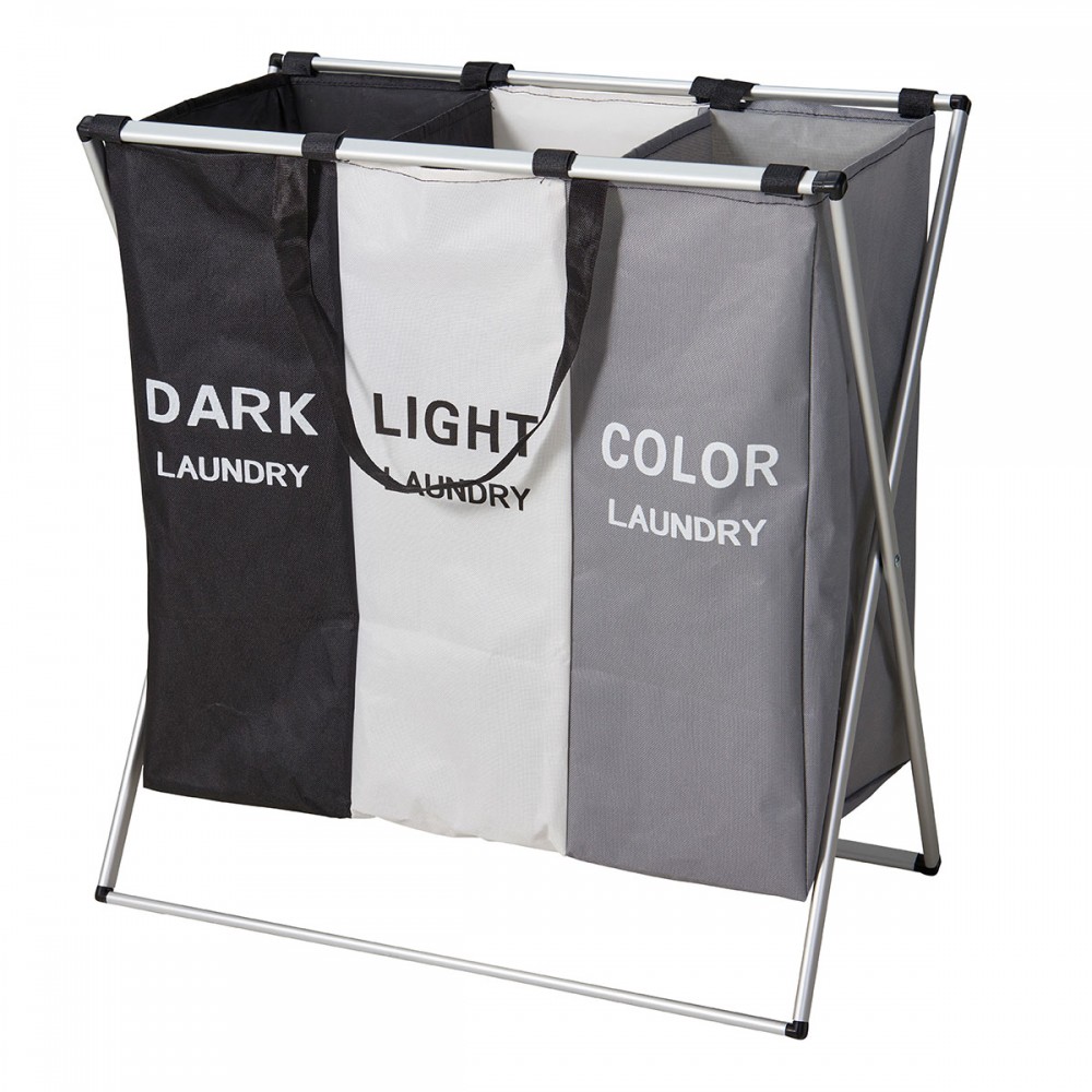 Καλάθι Απλύτων Polyester με Σκελετό Αλουμινίου 58x40cm MRShome