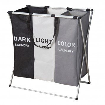 Καλάθι Απλύτων Polyester με Σκελετό Αλουμινίου 58x40cm MRShome