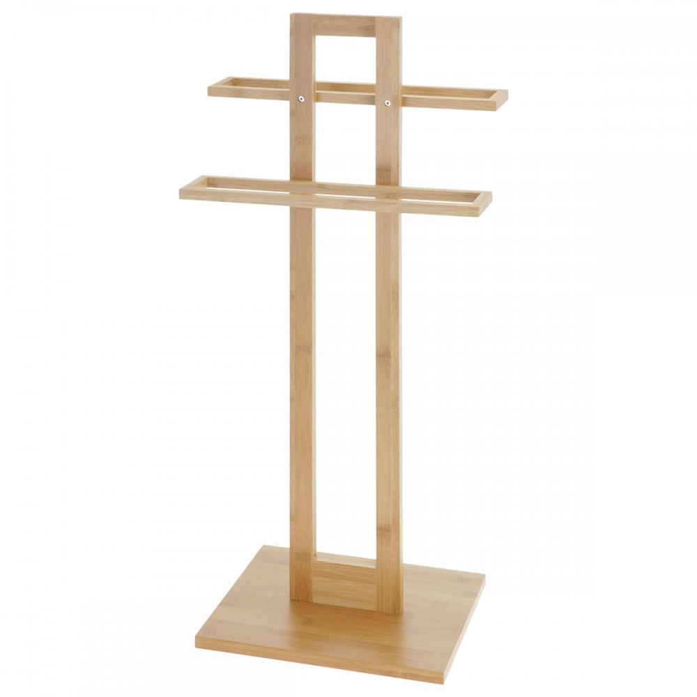 Επιδαπέδια Κρεμάστρα 2 Θέσεων από Bamboo 37x25x85cm MRShome