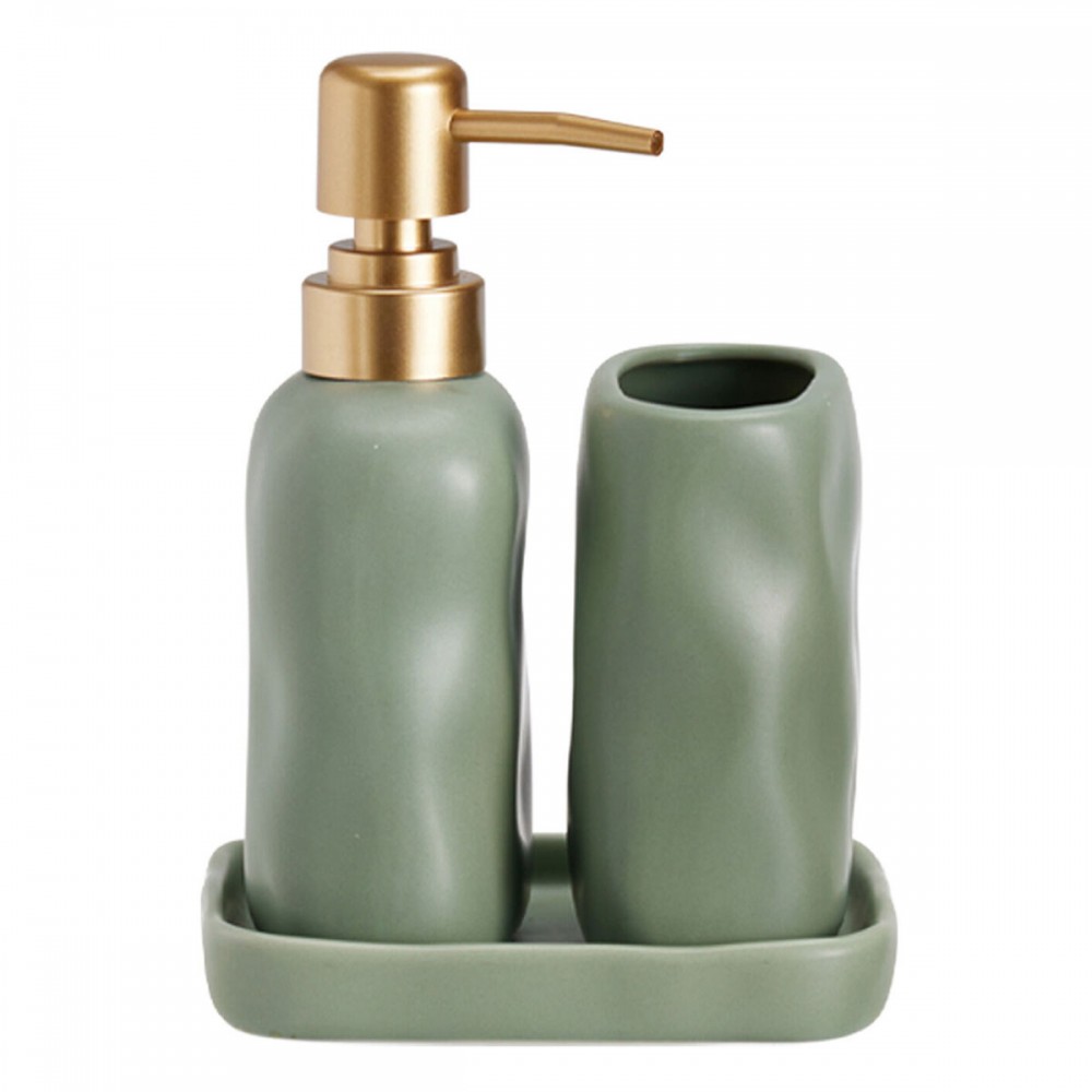 Σετ Μπάνιου Stoneware 3 Τεμαχίων Green 5635U MRShome