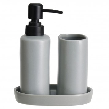 Σετ Μπάνιου Stoneware 3 Τεμαχίων Cool Grey 5U MRShome