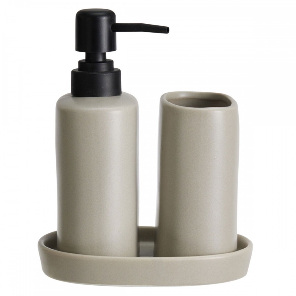 Σετ Μπάνιου Stoneware 3 Τεμαχίων Warm Grey 2U MRShome