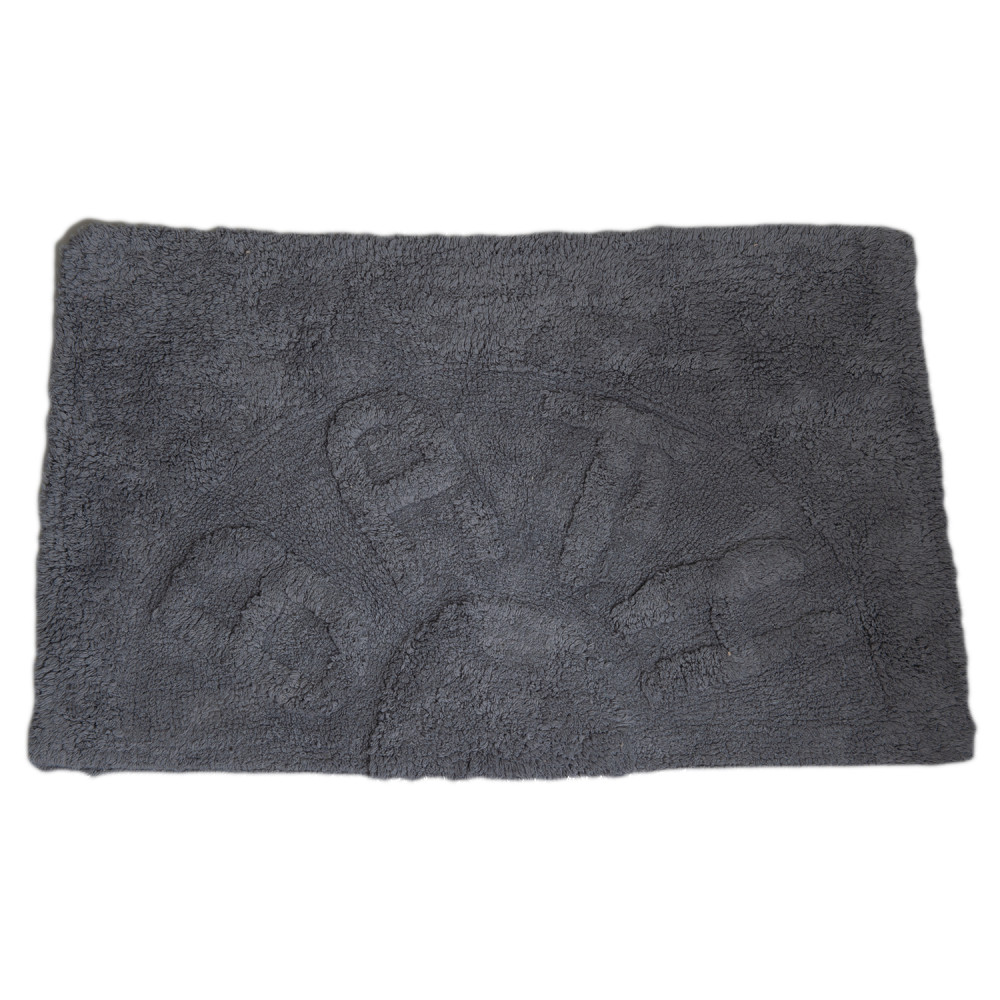 Πατάκι Μπάνιου ''BATH'' από 100% Βαμβάκι 50x80cm Γκρι MRShome