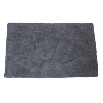 Πατάκι Μπάνιου ''HOME'' από 100% Βαμβάκι 50x80cm Γκρι MRShome