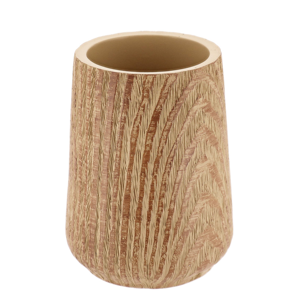 Ποτήρι Οδοντόβουρτσας Polyresin Μπεζ MRShome