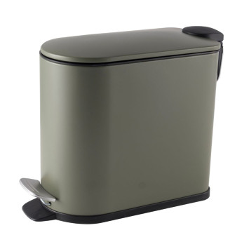 Σετ Κάδος Απορριμμάτων Οβάλ 5L Soft Close Μεταλλικός Λαδί και Πιγκάλ MRShome
