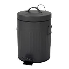 Κάδος Απορριμμάτων 5L Μεταλλικός Soft Close Σκούρο Γκρι MRShome