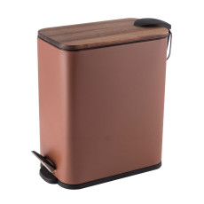 Σετ Κάδος Απορριμμάτων 5L Μεταλλικός Καφέ και Πιγκάλ MRShome