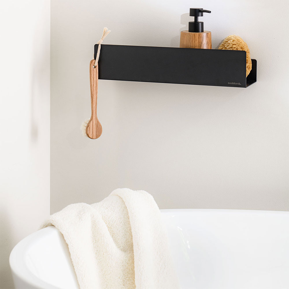 Brix black ράφι τοίχου 35cm Sealskin