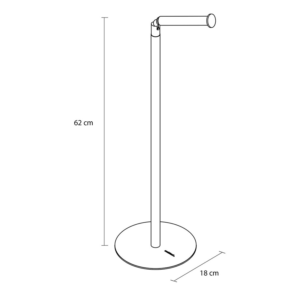 Industrial black χαρτοθήκη επιδαπέδια με θέση για ανταλλακτικά ρολά Sealskin