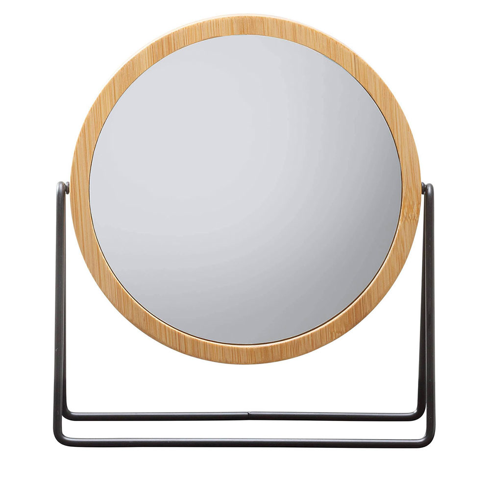 Circle bamboo/black καθρέπτης μακιγιάζ με μεγέθυνση 5x Sealskin