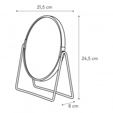 Circle bamboo/black καθρέπτης μακιγιάζ με μεγέθυνση 5x Sealskin