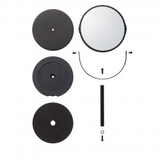 Industrial black καθρέπτης μακιγιάζ με μεγέθυνση 3x Sealskin