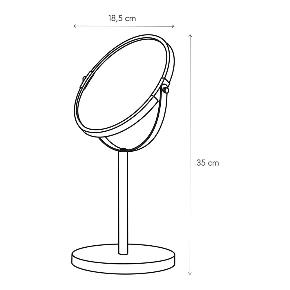 Industrial black καθρέπτης μακιγιάζ με μεγέθυνση 3x Sealskin