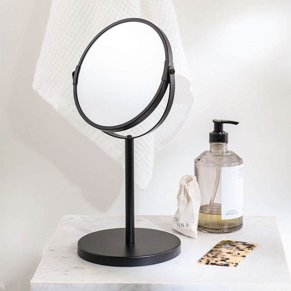 Industrial black καθρέπτης μακιγιάζ με μεγέθυνση 3x Sealskin