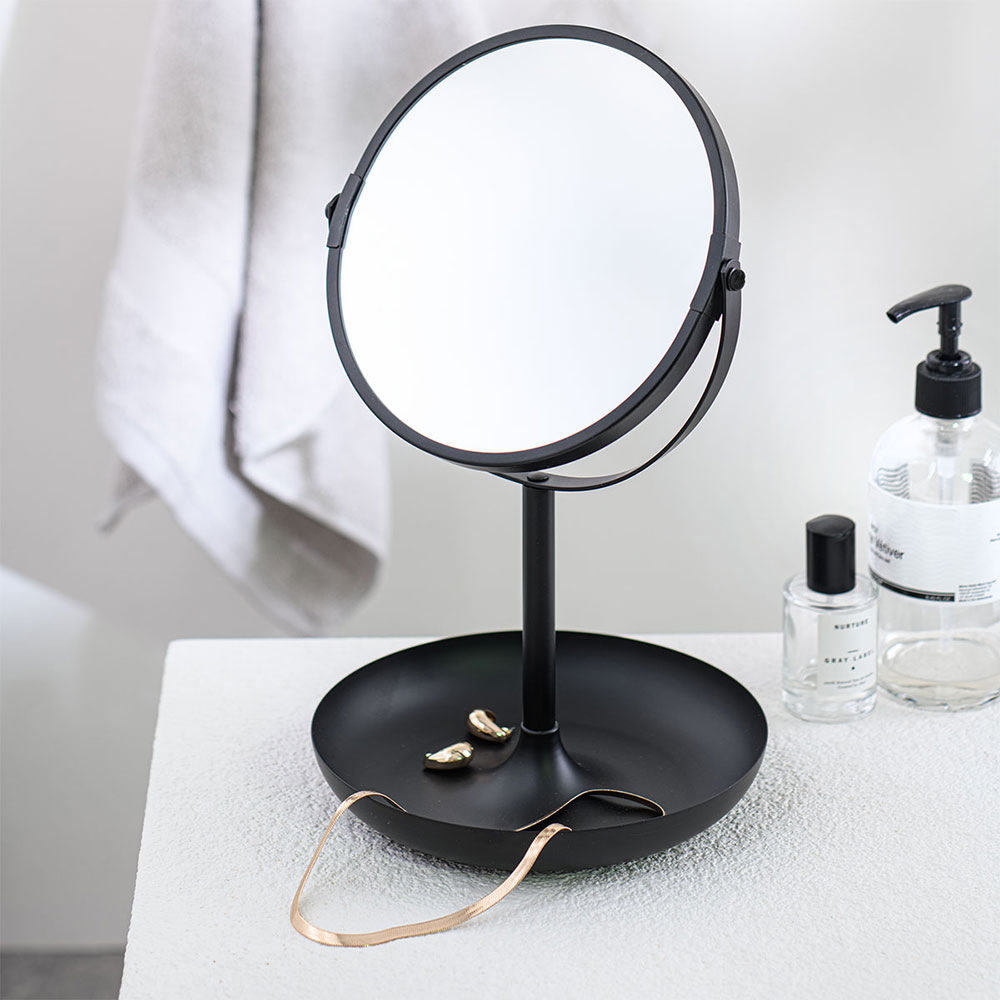 Brix black καθρέπτης μακιγιάζ με μεγέθυνση 5x Sealskin