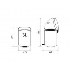 Industrial black κάδος απορριμμάτων 3L Sealskin