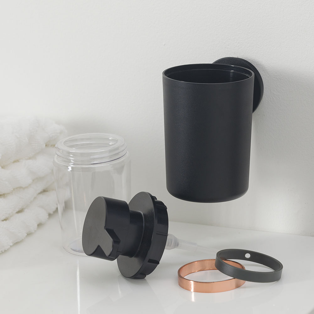 Tiger Urban Δοχείο Κρεμοσάπουνου Επιτοίχιο 180 ml Black 1316030746