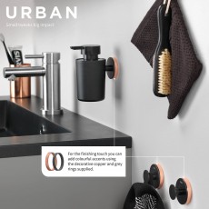 Tiger Urban Δοχείο Κρεμοσάπουνου Επιτοίχιο 180 ml Black 1316030746 Tiger Urban Δοχείο Κρεμοσάπουνου Επιτοίχιο 180 ml Black 1316030746
