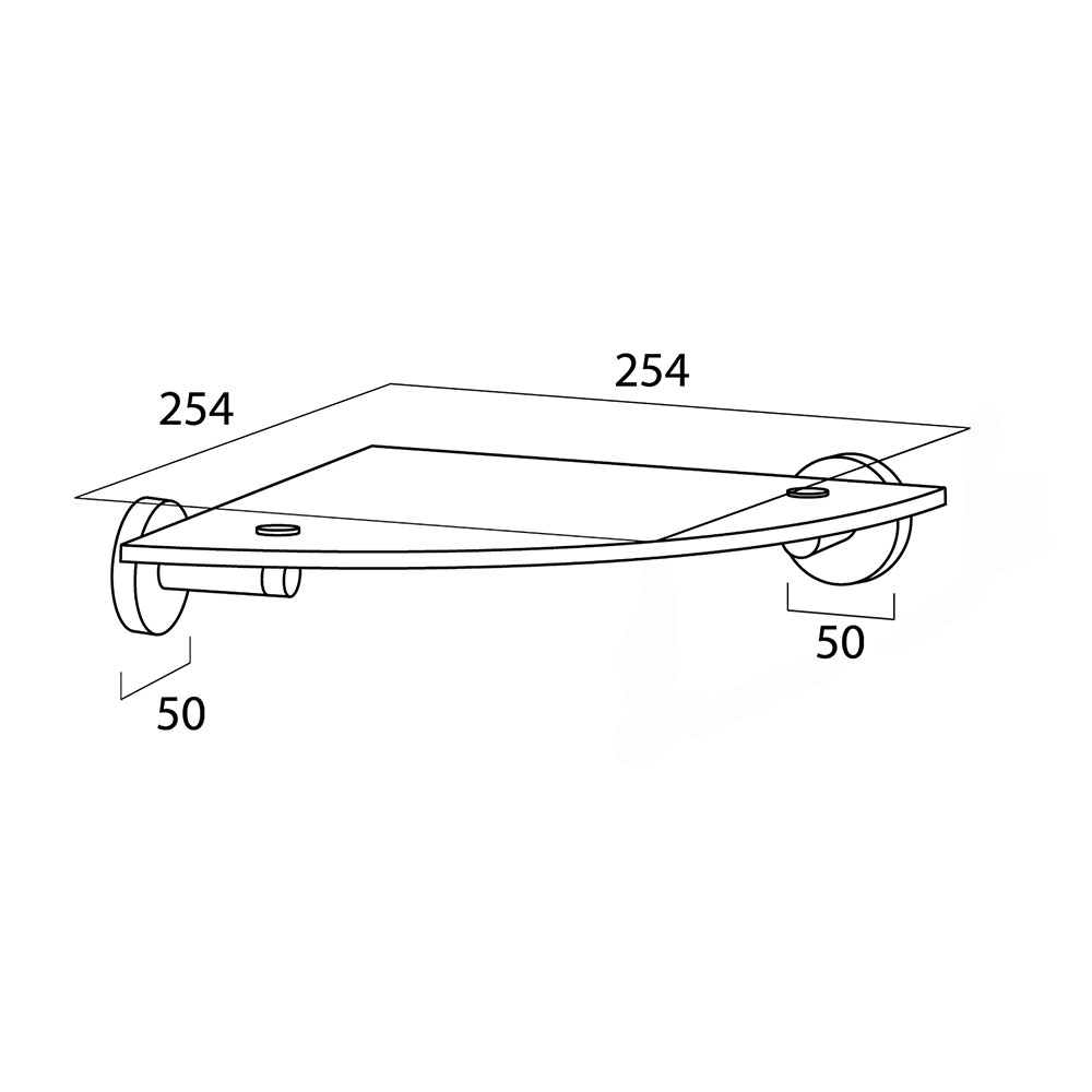 Tiger Boston Ράφι Γωνιακό 25 cm Brushed stainless steel 308230946