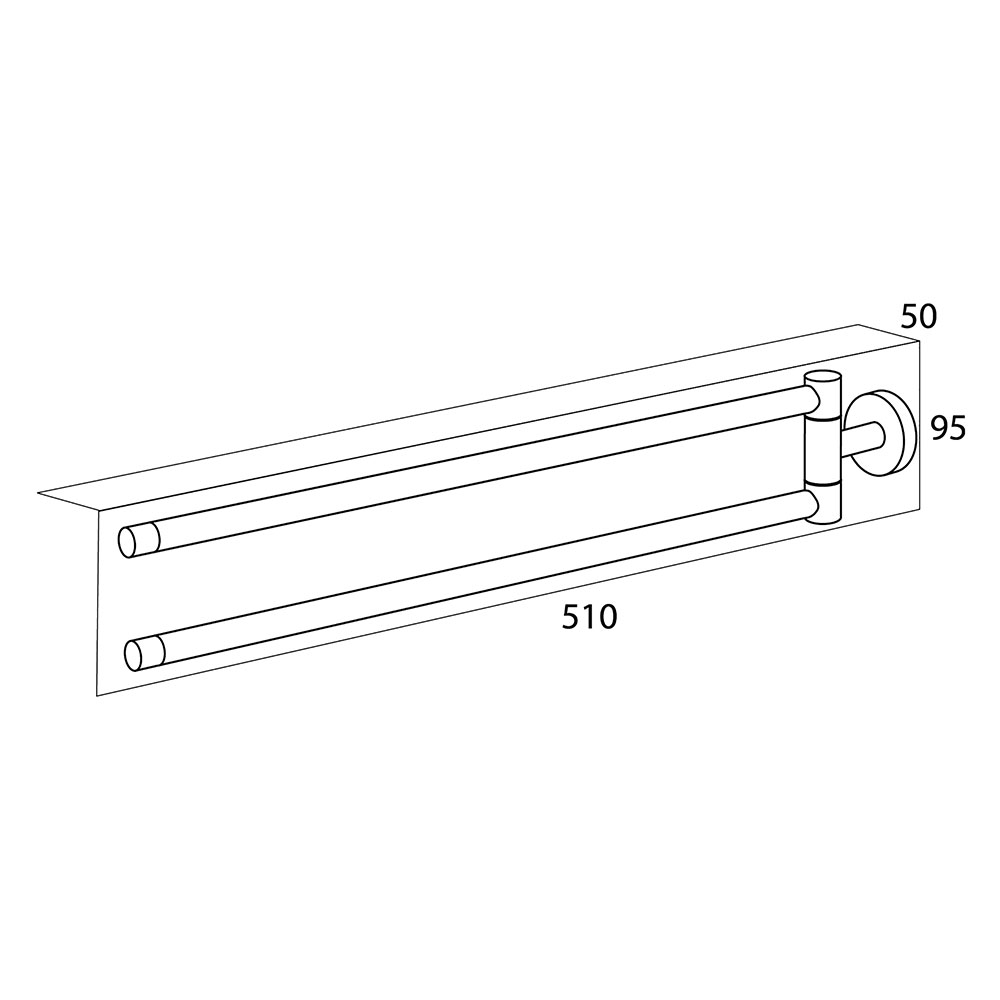 Tiger Boston Κρεμάστρα με Δύο Βραχίονες Polished stainless steel 308730346