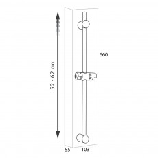 Tiger Riser Στήλη Ντους Chrome 529430344