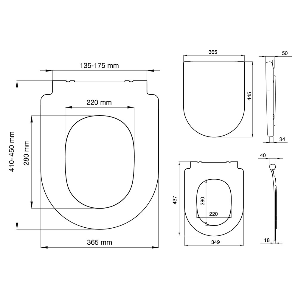 Tiger Stax Καπάκι Λεκάνης Thermoplast White 800131