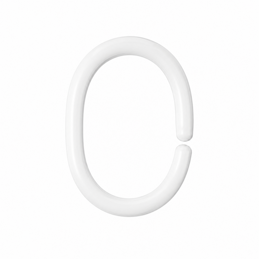Clips 12 pcs white κρίκοι κουρτίνας μπάνιου Joybath