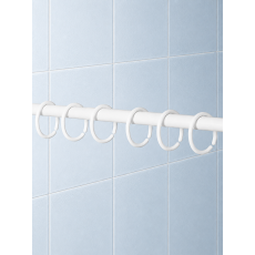 Clips 12 pcs white κρίκοι κουρτίνας μπάνιου Joybath