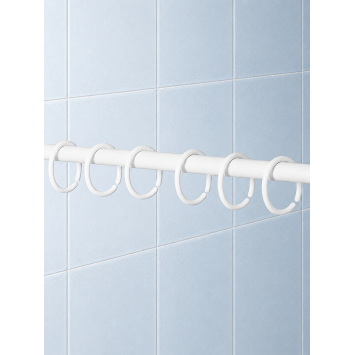 Clips 12 pcs white κρίκοι κουρτίνας μπάνιου Joybath