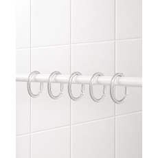 Clips 12 pcs transparent κρίκοι κουρτίνας μπάνιου Joybath
