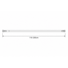 110-200 Ø22mm black βραχίονας μπάνιου πτυσσόμενος MRShome