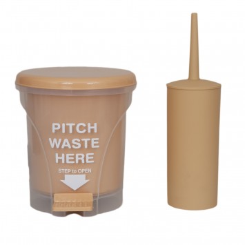 Σετ Κάδος Απορριμμάτων PITCH 5L PP Μπεζ με Πιγκάλ MRShome