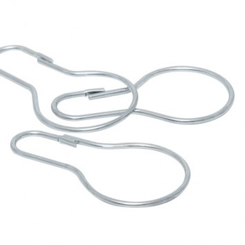 Hooks metal 12 pcs aluminum κρίκοι κουρτίνας μπάνιου Sealskin