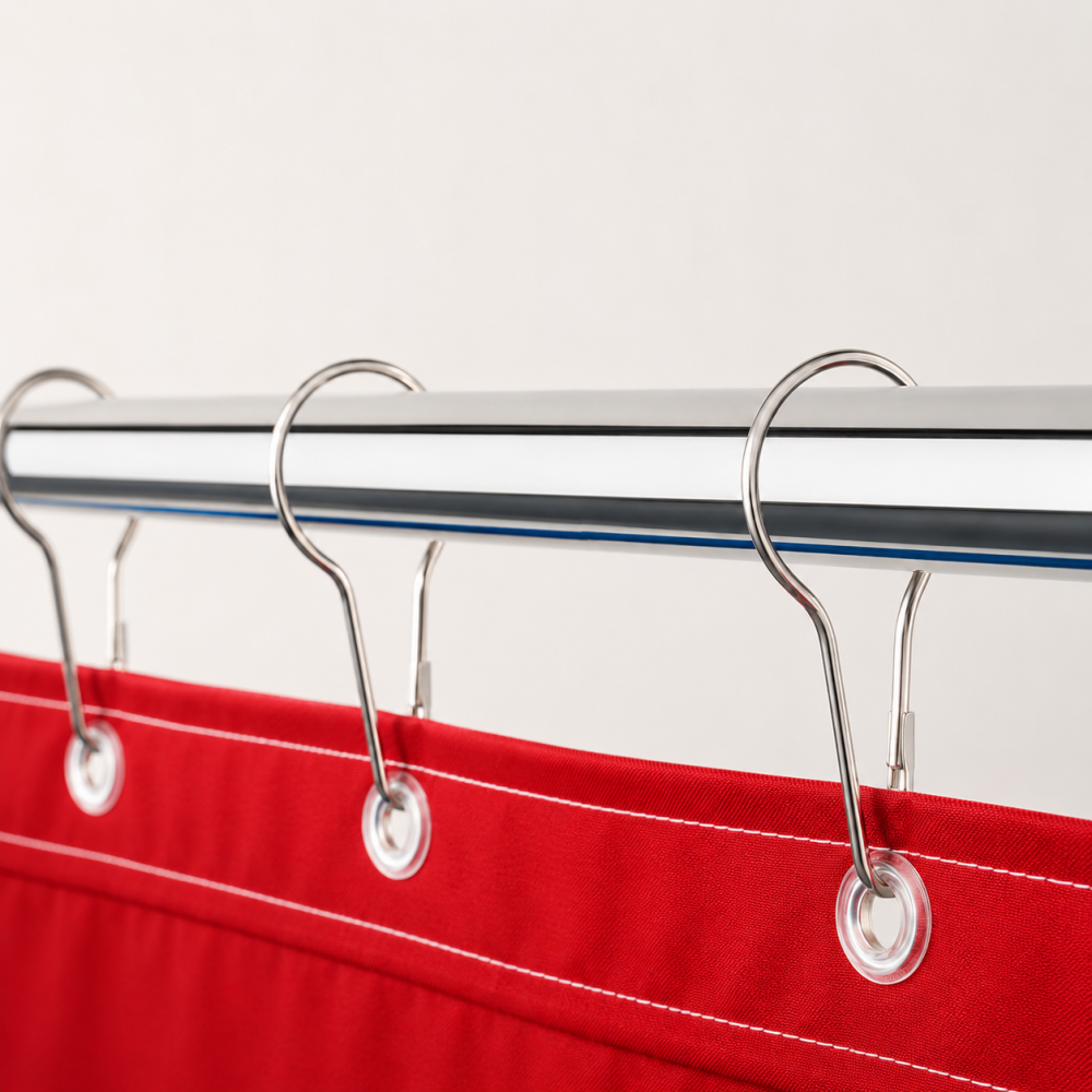 Hooks metal 12 pcs aluminum κρίκοι κουρτίνας μπάνιου Sealskin