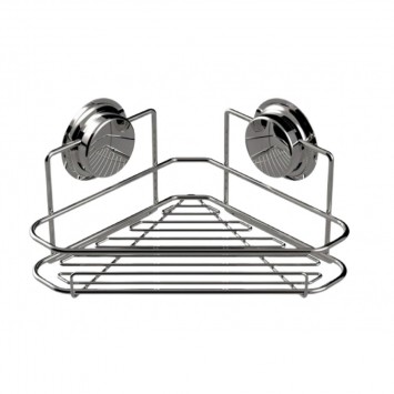 Ράφι γωνιακό με βεντούζες chrome Sealskin Elementals 