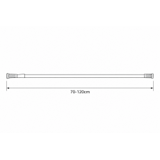 70-120 Ø22mm black βραχίονας μπάνιου πτυσσόμενος MRShome