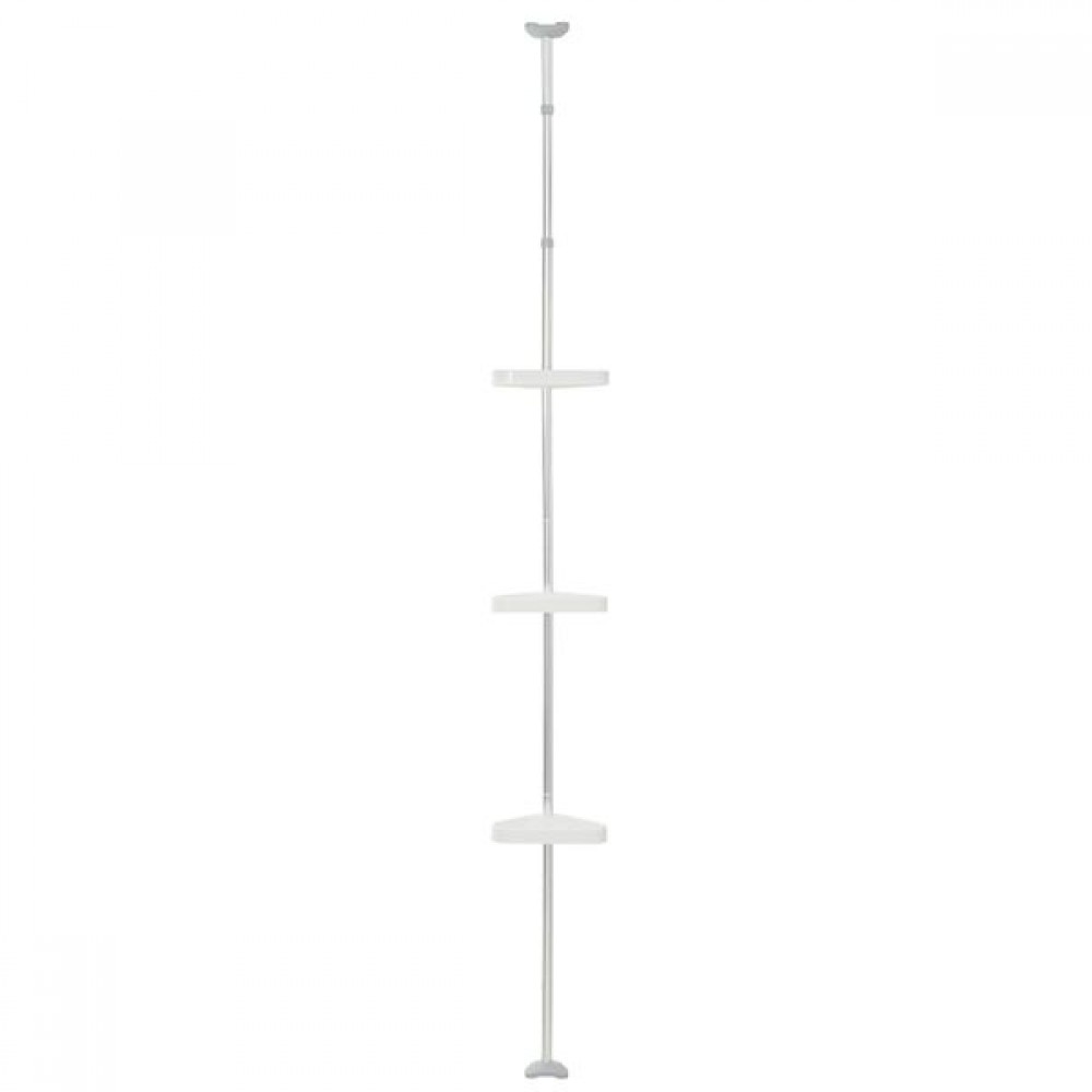 Ράφι ντους τριπλό με τηλεσκοπική ράβδο silver/white Sealskin Elementals 